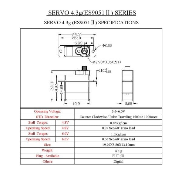 EMAX ES9051 Servo