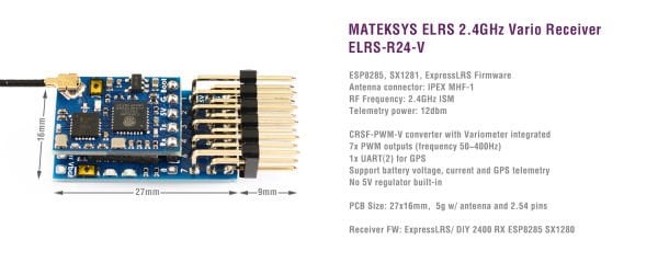 ELRS 2.4GHz Vario RX ELRS-R24-V