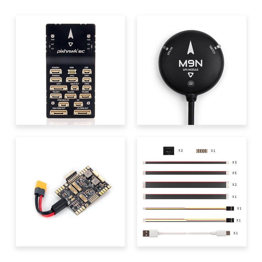 HOLYBRO Pixhawk 6C (Aluminum Case) & PM07-14S & M9N GPS