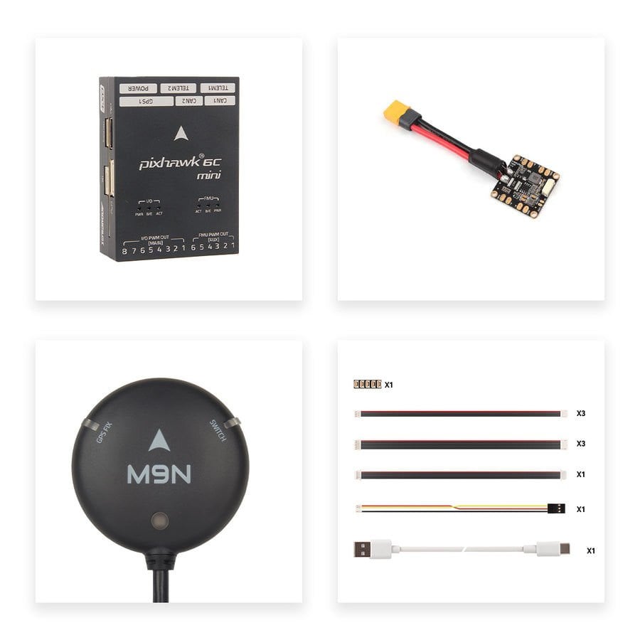 HOLYBRO Pixhawk 6C Mini & PM06-14S & M9N GPS Combo