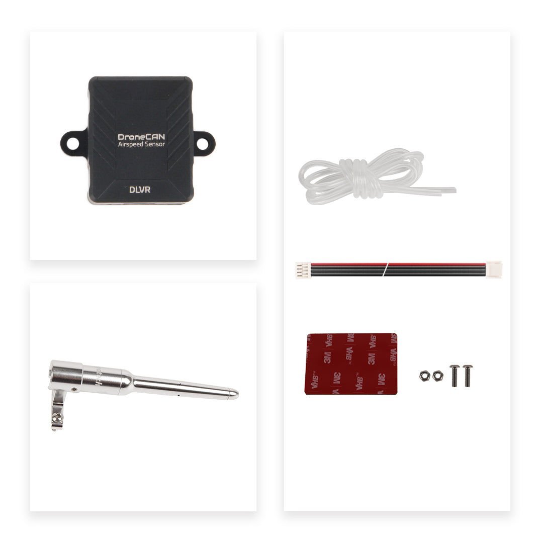 HOLYBRO DroneCAN Airspeed Sensor - DLVR w / PT60 Pitot Tube