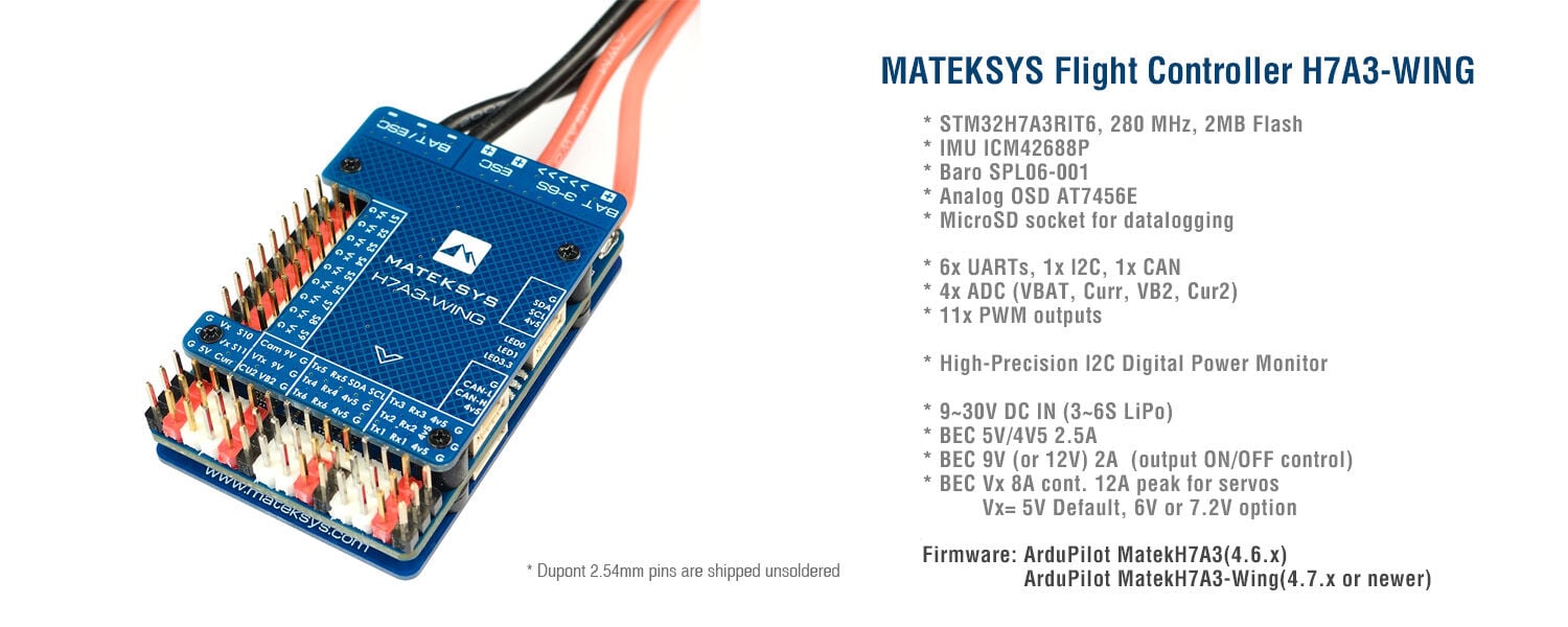 Matek Systems H7A3-Wing Uçuş Kontrol Kartı