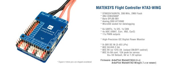 Matek Systems H7A3-Wing Uçuş Kontrol Kartı